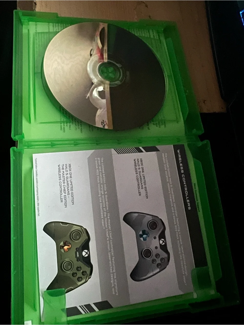 Microsoft Xbox One Game Case with Green Cover Art